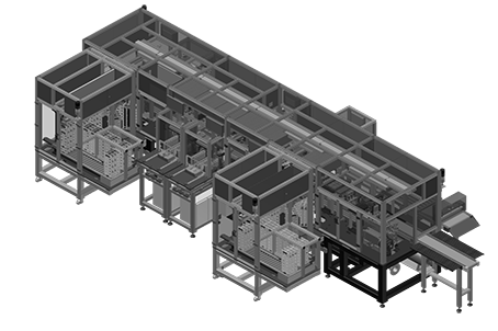 大卡裝盒裝蓋包裝全自動(dòng)線 Full automatic final assembly and package line